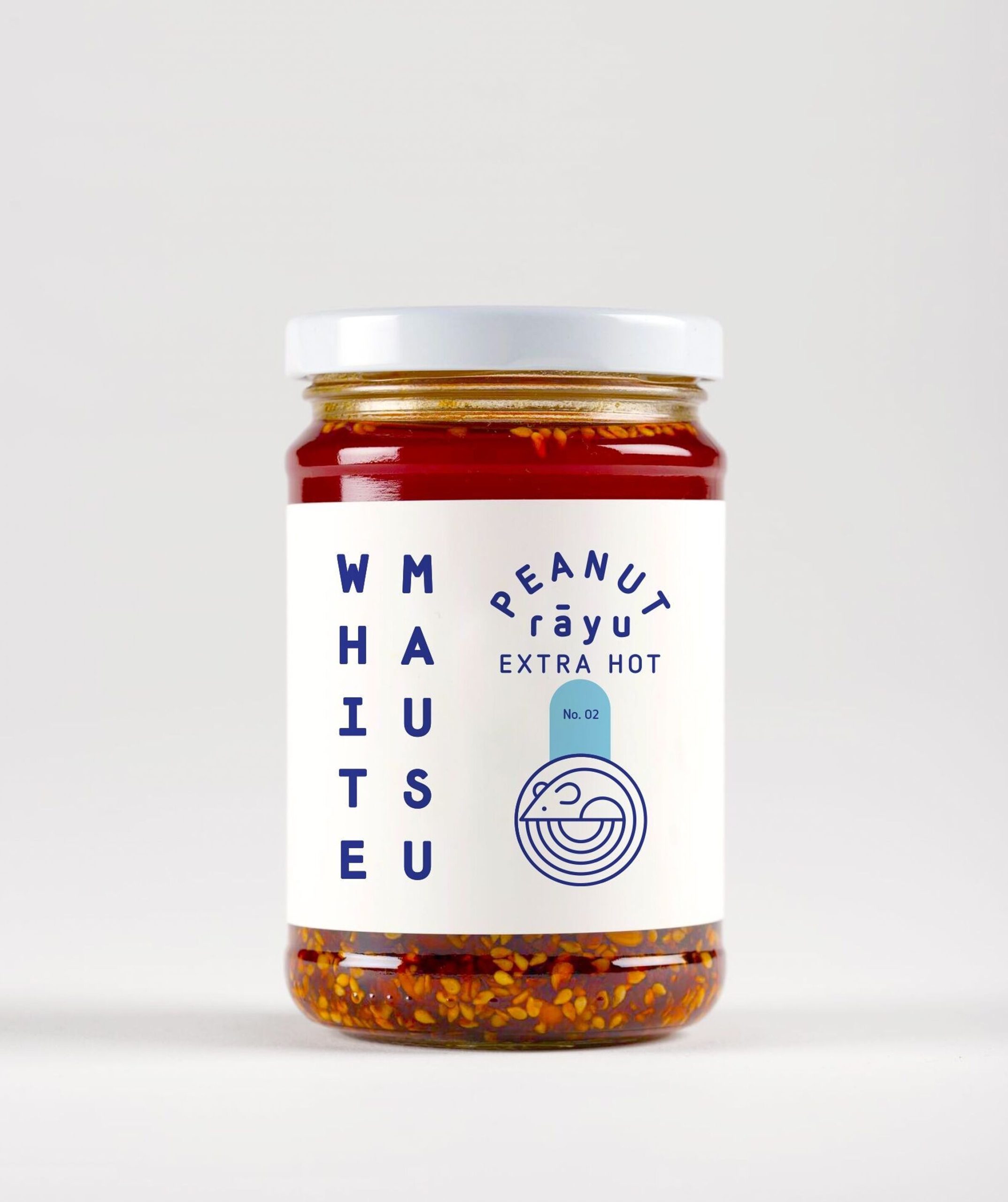 White Mausu Peanut Rayu Extra Hot